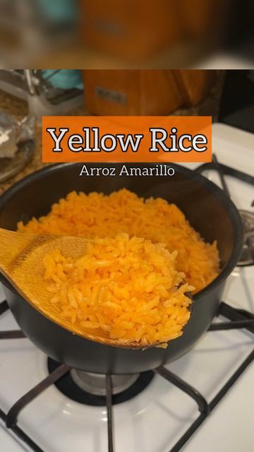 Dominican Yellow Rice, Yellow Rice Recipe Spanish, Puerto Rican Yellow Rice, Yellow Rice Recipe, How To Make Yellow, Yellow Rice Recipes, Spanish Foods, Chicken Bouillon, Dominican Food