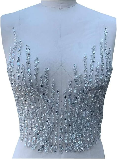 Amazon.com: Zbroh Handmade Rhinestone Sequin Beaded Applique Patch Sewn on Wedding Dress 13x13 inch : Arts, Crafts & Sewing Hotfix Rhinestone Ideas Dress, Gathers Dress, Flowery Outfits, Beads Dress, Beading Dress, Dance Competition Dress, Bridal Applique, Cute Short Dresses, Patches Fashion