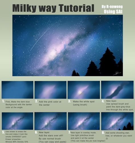 How To Draw Galaxy, Milky Way Photography, Digital Painting Techniques, Procreate Ipad Art, Digital Art Beginner, Galaxy Painting, Ipad Art, Digital Painting Tutorials, 2d Art