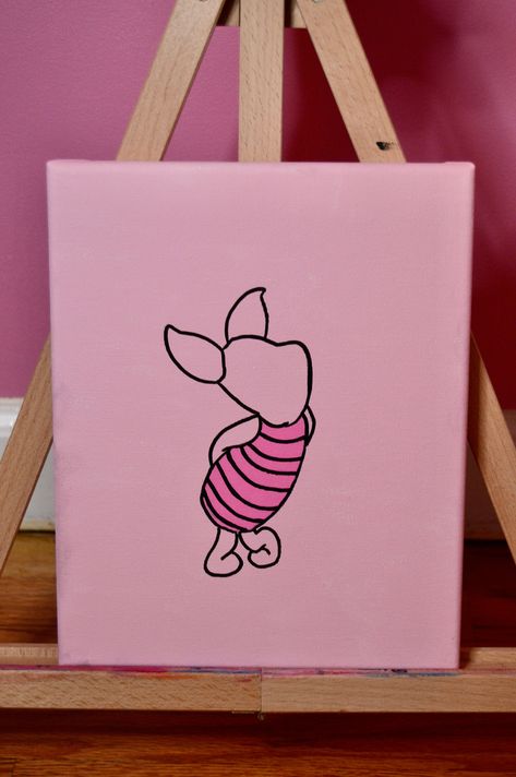 Winnie Pooh Painting, Winnie The Pooh Painting Ideas, Winnie The Pooh Painting Canvases Easy, Winnie The Pooh Paintings, Winnie The Pooh Canvas Painting, Piglet Painting, Winnie The Pooh Painting, Pooh Painting, Owl Winnie The Pooh