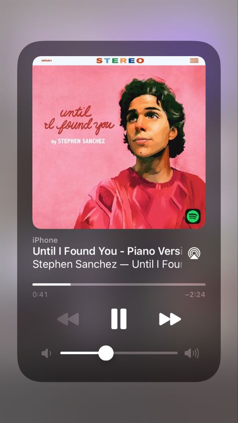 Spotify Until I found you Spotify Screenshot, Stephen Sanchez, Iphone Wallpaper Music, Happy Birthday Cards Diy, Find Your Aesthetic, Iphone Music, Music Poster Ideas, Friends Poster, Yours Lyrics