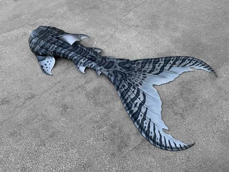 Amazing looking tail made by Merbella Studios Shark Mermaid Tail, Finfolk Mermaid Tails, Mermaid Tail Aesthetic, Black Mermaid Tail, Siren Tail, Merman Tails, Lemon Shark, Shark Mermaid, Realistic Mermaid Tails