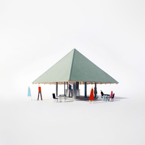 Chicago Architecture Biennal Lakefront Kiosk, fala « Beta Architecture Small Pavilion, Illustration Architecture, Arch Model, Architecture Collage, Architecture Models, Architectural Model, Architecture Model Making, Chicago Architecture, Architectural Sketch