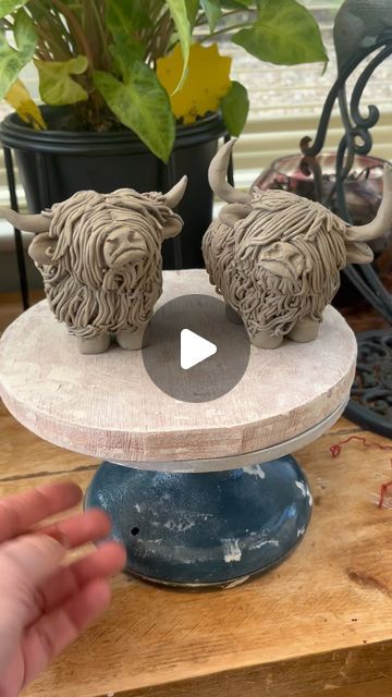 38K views · 5.1K likes | Love in Pottery on Instagram: "by @wonky_potter_er. Cows have been so popular over the festive period I’ve started making again for 2024! These two are a couple of smashers 🤩🤩 Still a long way to go till final reveal 🤞🤞 FOLLOW👉 @loveinpottery for more pottery contents ☕️ !  visit their page and support 💕  Follow us on @musthomeguide (Interior Lovers) & @mustvisitguide (Travel Lovers) !  #tableware #interiordesign #potterylove #wheelthrown #homedecor #ceramics #ceramicartist #ceramicstudio #handmadeceramics #ceramic #design #clay #contemporaryceramics #art #pottersofinstagram #ceramique #ceramica #pottery #porcelain #sculpture #ceramicsculpture #keramik #stoneware #ceramicart #instapottery #handmade" Highland Cow Planter, Ceramic Highland Cow, Popular Ceramics, Cool Clay Sculptures, Cow Pottery, How To Make Ceramic, Porcelain Sculpture, Pottery Animals, Sculptures Céramiques