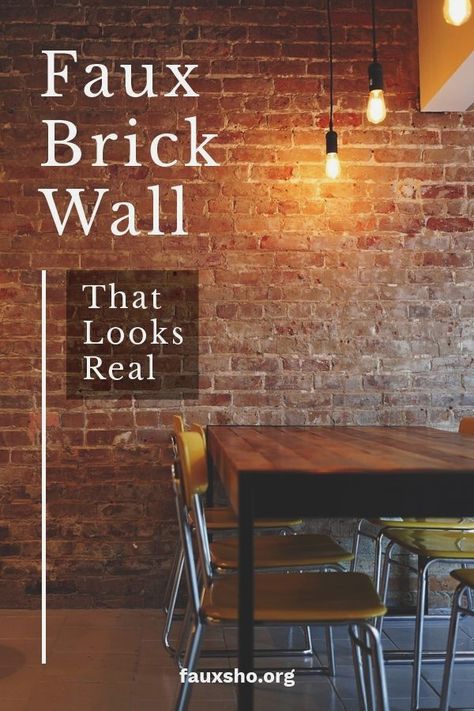 Fake Brick Wall, Diy Faux Brick Wall, Brick Wall Ideas, Diy Brick Wall, Brick Wall Living Room, Faux Brick Wall Panels, Fake Brick, Faux Brick Wall, Brick Accent Wall