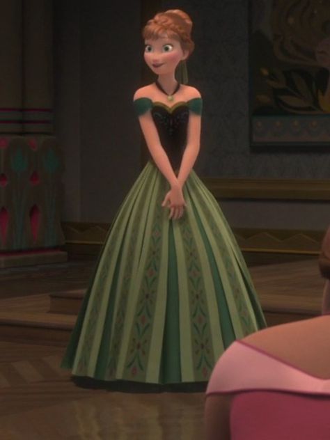 Anna Frozen Green Dress, Princess Anna Coronation Dress, Anna Frozen Coronation Dress, Anna Coronation Dress, Anna Dress Frozen, Anna Coronation, Elsa Coronation, Anna Costume, Coronation Dress