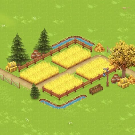 Simple Hayday Layout, Hayday Farm Design Cute Simple, Hay Day Farm Design Beginner, Hay Day Farm Design Crops, Best Hayday Farm Designs, Hayday Driveway Design, Hayday Bakery Design, Hayday Cow Design, Hay Day Farm Design Level 20