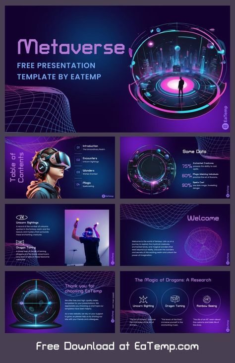 Metaverse 13 Metaverse Presentation Design, Simple Website Design, Presentation Deck, Powerpoint Slide Designs, Disney Drawings Sketches, Presentation Design Layout, Ramadan Background, Google Slides Theme, Powerpoint Background Design