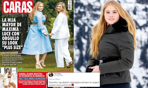 Spanish gossip magazine blasted for referring to Dutch Princess Catharina-Amalia, 16, as 'plus-size' Gossip Magazine, Princess Amelia, Daughter Of King, Princess Amalia, Dutch Princess, Look Plus Size, Queen Máxima Of The Netherlands, Queen Maxima, Look Plus