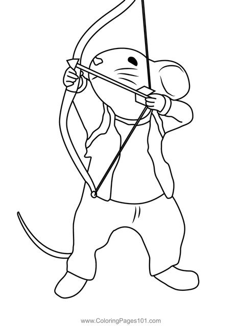 Stuart Little With Bow And Arrow Coloring Page Bow And Arrow Coloring Pages, Minecraft Bow And Arrow, Free Barbie, Barbie Coloring, Barbie Coloring Pages, Cute Fox, Free Kids, Coloring Book Pages, Colouring Pages