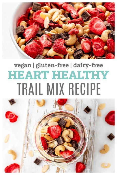 Healthy Trail Mix Recipes, Trail Mix Recipe, Healthy Trail Mix, Heart Healthy Snacks, Trail Mix Recipes, Heart Healthy Diet, Healthy Food Facts, Snack Mix Recipes, Free Snacks