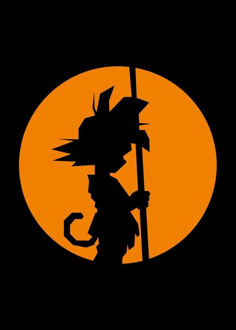 'Son Goku Silhouette' Poster by Ardi Arumansah | Displate | Dragon ball painting, Dragon ball artwork, Dragon ball art Son Goku, Dragon Ball, Poster Print, Sun, Orange, Black