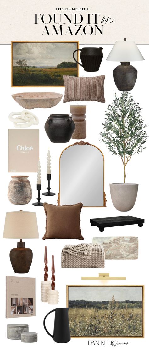 Modern Antique Living Room Inspiration, Living Room Decor Modern Organic, Modern Organic Apartment Living Room, Trendy Living Room Decor 2023, Home Decor Greenery, Dining Room Decor Farmhouse Modern, Neutral Organic Home Decor, Living Room With Side Tables, Light Grey Couch Neutral Living Room