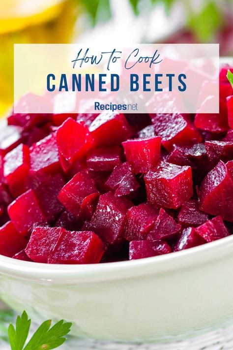 Indulge your food cravings with our Healthy Food Recipes featuring beet recipes! Learn how to cook canned beets and create delicious dishes like beet salad. Need diet help? These recipes are perfect for your diet meal plan. Go to Recipes.net and explore new food ideas that will satisfy any food lover's palate. Embrace the goodness of healthy food with this simple yet nutritious recipe. Pin it now and add a pop of color and flavor to your meals! Canned Beets, Canned Recipes, Side Veggies, Beets Recipe, Clean Dinner, New Food Ideas, Go To Recipes, Beet Recipes, Recipes Learn