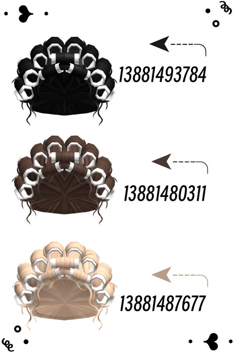 Earmuffs Bloxburg Code, Cute Hair Codes For Bloxburg, Bloxburg Hair Rollers Code, Berry Avenue Codes Heatless Curls, Berry Avenue Heatless Curls Code, Bloxburg Asset Id Codes Clothes, Heatless Curls Berry Avenue Code, Roblox Curly Hair Codes, Curly Hair Codes Berry Ave