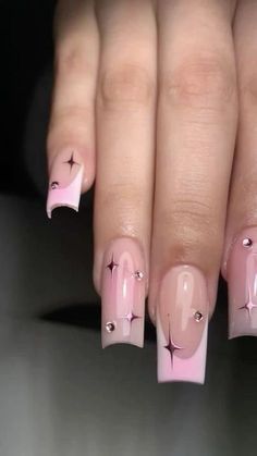 Nails Korean, Nails Dark, Girly Acrylic Nails, Her Nails, Simple Acrylic Nails, Classy Acrylic Nails, Soft Nails, Acrylic Nails Coffin Short, Nails Black