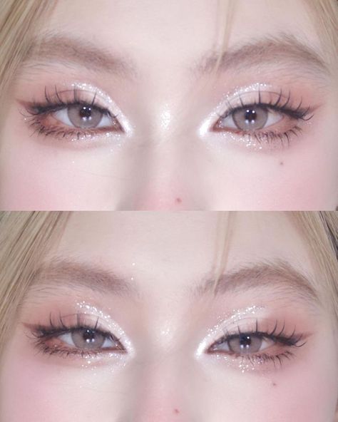 White Eye Makeup, Angel Makeup, Cute Eye Makeup, Doll Eye Makeup, Image Swag, Ethereal Makeup, 사진 촬영 포즈, Dope Makeup, Asian Eye Makeup