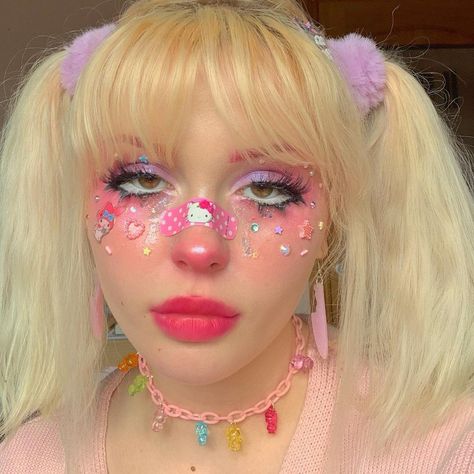 Decora Kei Makeup, Decora Makeup, Edc Makeup, Harajuku Makeup, Makeup Collage, Spf Makeup, Ulta Makeup, Indie Makeup, Kawaii Makeup