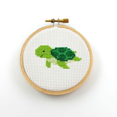 Finished this cute little turtle cross stitch. You can find the pattern here. Sea Cross Stitch, Dolphin Pattern, Cross Stitch Sea, Easy Cross Stitch Patterns, Animals Sea, Animal Cross Stitch, Nature Cross Stitch, Stitch Shop, Animal Cross Stitch Patterns