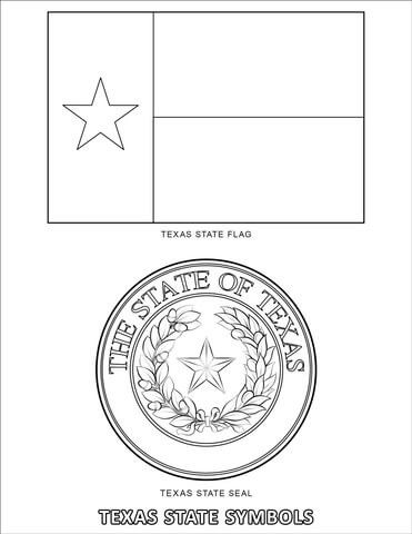 Texas Symbols, Flag Coloring Pages, State Symbols, Coloring Pages Inspirational, Map Outline, American Symbols, Bird Coloring Pages, Printable Coloring Book, Stencil Pattern