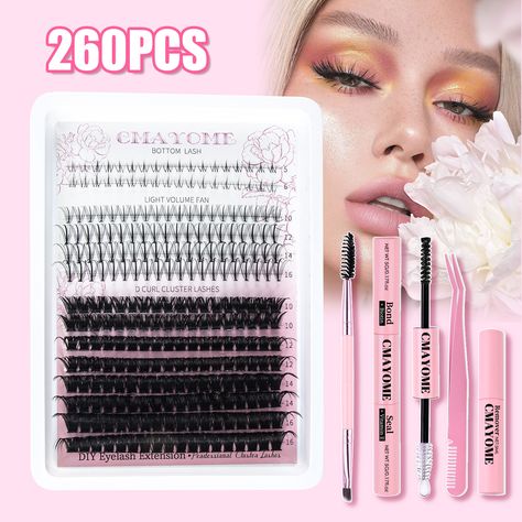 260 Pcs Fluffy Eyelashes Natural Segmented Grafting Small Flame Under Eyelashes Eyelash Mixed Make Up Individual Lashes 60d80d - AliExpress 66 Under Eyelashes, Fluffy Eyelashes, Eyelash Extension Kits, Diy Eyelash Extensions, Eyelashes Natural, Individual Lashes, Eye Lashes, Makeup Eyelashes, Natural Lashes