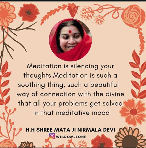 Yoga Meditation Quotes, Sahaja Yoga Meditation, Mata Ji, Shri Mataji, Spirituality Quotes, Sahaja Yoga, Chakra Yoga, Divine Mother, Meditation Quotes