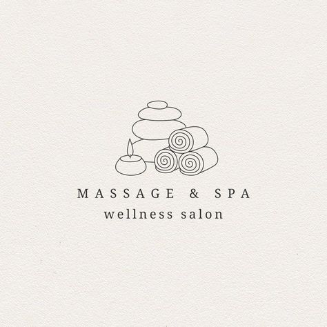 Premade custom logo design-Spa salon branding-Natural cosmetics-Beauty center-Feminine customizable logo-Skincare Logo-Massage-Wellness logo salon #designerbrand #graphicdesignidentity. Massage And Spa Logo, Massage Logo Ideas Design Inspiration, Beauty Spa Logo Design Ideas, Massage Studio Logo, Massage Therapy Logo Ideas, Spa Logo Design Ideas Brand Identity, Massage Therapy Logo Design, Spa Branding Design, Massage Spa Logo