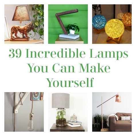 Hello, DIYers! Interesting lamps are always a lovely way to add something extra special to your home decor! You can make your own by upcycling an existing lamp or building one from scratch. Either way, you’re sure to find something interesting on our list! Happy crafting! Mushroom Lamp  How cool is this?! Found The Sorry […] The post 39 Incredible Lamps You Can Make Yourself appeared first on DIY Projects by Big DIY Ideas. Diy Night Lamp, Diy Lamp Shade From Scratch, Interesting Lamps, Diy Lamp Makeover, Burlap Lampshade, Wooden Desk Lamp, Diy Floor Lamp, Animal Lamp, Make A Lamp