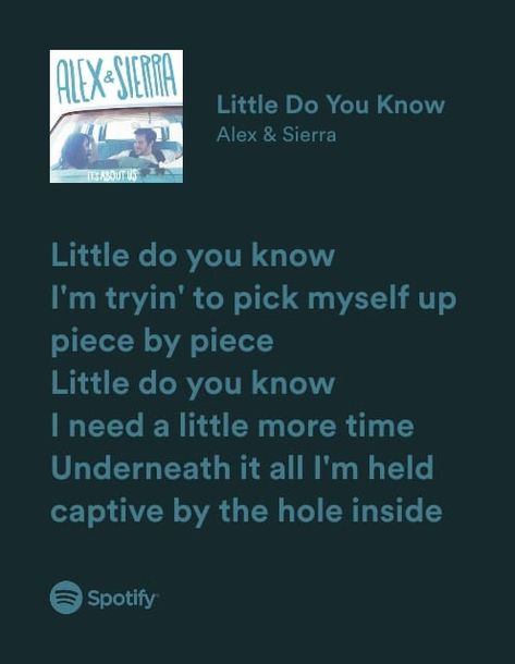 Little Do You Know Lyrics, Alex And Sierra, Green Academia, Little Do You Know, Pretty Halloween Costumes, Pretty Halloween, Song Recommendations, Do You Know Me, Song Playlist