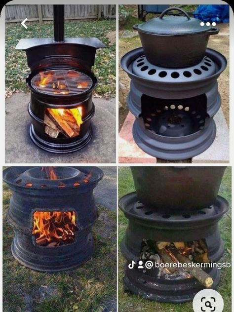 Backyard Grill Ideas, Diy Wood Stove, Bbq Grill Design, Outdoor Kitchen Plans, Outdoor Stove, Backyard Grilling, Small Bathroom Ideas On A Budget, Small Bathroom Ideas Modern, Fire Pit Designs