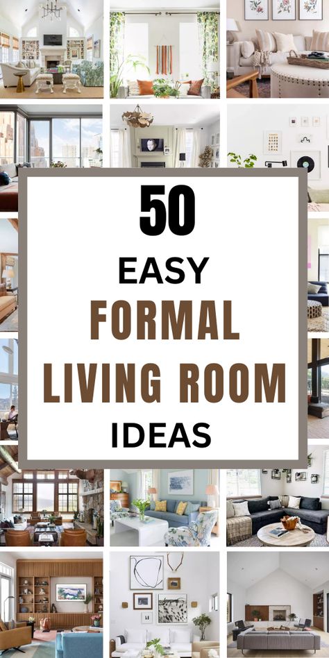 Elevate your home with these formal living room ideas! 

Discover elegant and sophisticated designs that create a refined and inviting atmosphere. 

From luxurious furniture and rich color palettes to classic decor and stylish accessories, these ideas will inspire you to design a modern, elegant living room that exudes class and comfort. 

Perfect for entertaining guests or relaxing in style, explore layouts and arrangements that enhance the elegance of your space. Click to see more and follow us for endless formal living room inspiration and ideas! Sitting Area Furniture Ideas, Entertaining Living Room Ideas, Sitting Room Interior Design Ideas, Home Parlor Ideas, Tv In Formal Living Room, Farmhouse Formal Living Room Ideas, What To Do With A Formal Living Room, Highend Interiors Living Rooms, Formal Living Room Inspiration