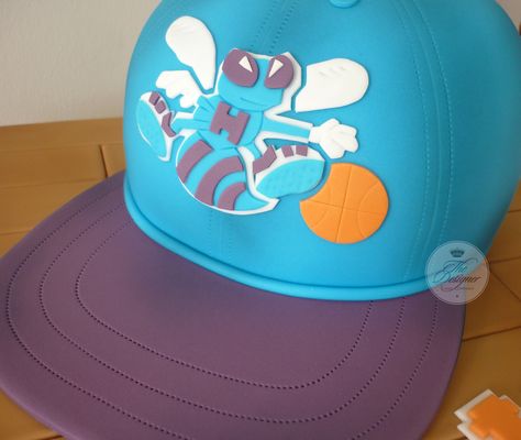 Charlotte Hornets Basketball Cap Cake Cake Basketball, Hornets Basketball, Designer Cake, Cap Cake, Basketball Cake, Basketball Party, Charlotte Hornets, Cakes For Boys, 10th Birthday