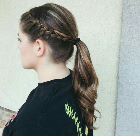 Taking Appointments, Cute Ponytail Hairstyles, Two Braid Hairstyles, Competition Hair, Pony Hairstyles, Easy Hairstyles For Medium Hair, Volleyball Hairstyles For Curly Hair, Braided Ponytail Hairstyles, Hairstyles Volleyball