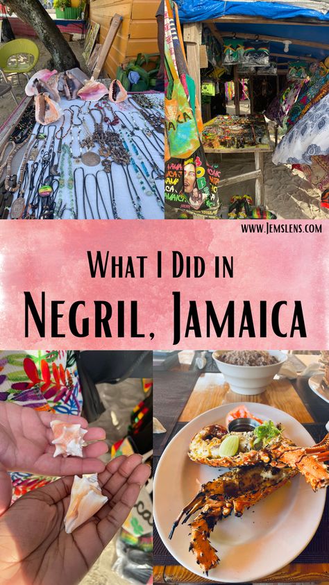 Girls Trip | Weekend in Jamaica | Negril 7 Mile Beach | What to Eat | Best Dishes to Try | Best Seafood | Good Deal Prices | Jamaican Tourism | Shopping on Negril Beach | Seashells | Jemslens | Westmoreland | Jamaica | Spring Break | Couples Vacation | Negril Jamaica Aesthetic, Negril Jamaica Vacation, Jamaica Negril, Skinhead Reggae, Beach Seashells, Newark Airport, Skinhead Girl, Jamaican Flag, Negril Jamaica