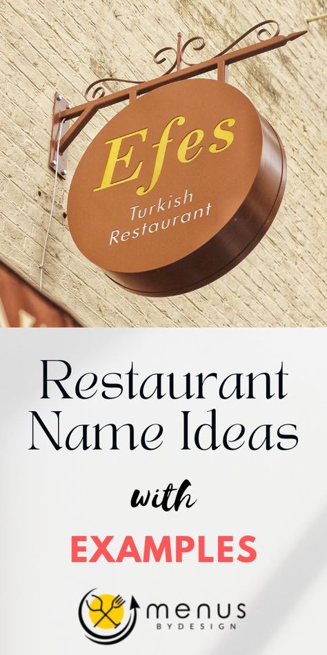 The name of a restaurant is the first impression customers have of the establishment and the brand. Customers do not judge a restaurant by the quality of the equipment in the kitchen but may judge the name. Choosing catchy, memorable restaurant name ideas is of importance. Here is a list to consider when naming a restaurant. #restaurant #restaurantnameidea Chinese Restaurant Names Ideas, Kitchen Names Ideas, Name Of Restaurant Ideas, Arabic Restaurant Names, Restaurant Branding Ideas, Restaurant Name Board Design, Restaurant Board Design, Cool Restaurant Names, Unique Restaurant Name Ideas