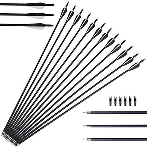 HBG Hunting 12Pcs 32Inch Carbon Fiber Arrows Archery Spine 550 For Recurve Compound Bow Targets Shooting ** To view further for this item, visit the image link.(It is Amazon affiliate link) #BowHuntingIdeas Arrows Archery, Bow Target, Bow Hunting Accessories, Hunting Ideas, Archery Gear, Carbon Arrows, Shooting Sports, Compound Bow, Bow Hunting