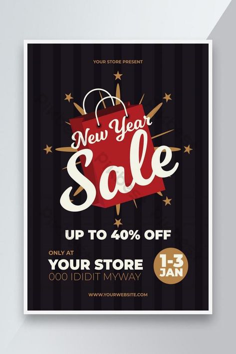 Happy New Year Sale Flyer or Poster Design.#pikbest#Templates#Flyer New Year Sale Poster Design, New Year Sale Poster, Happy New Year Background, New Year Design, New Year Sale, Celebration Background, New Years Poster, New Years Background, Flyer And Poster Design