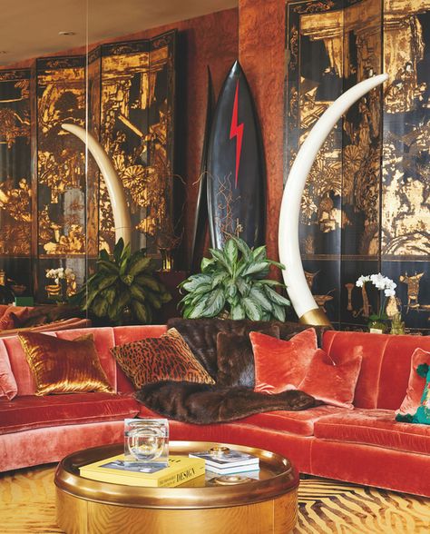 80s Interior, Maximalist Home, Beverly Hills Houses, Eclectic Interior Design, Lenny Kravitz, Eclectic Interior, Celebrity Houses, Inspiration Art, Rock Star