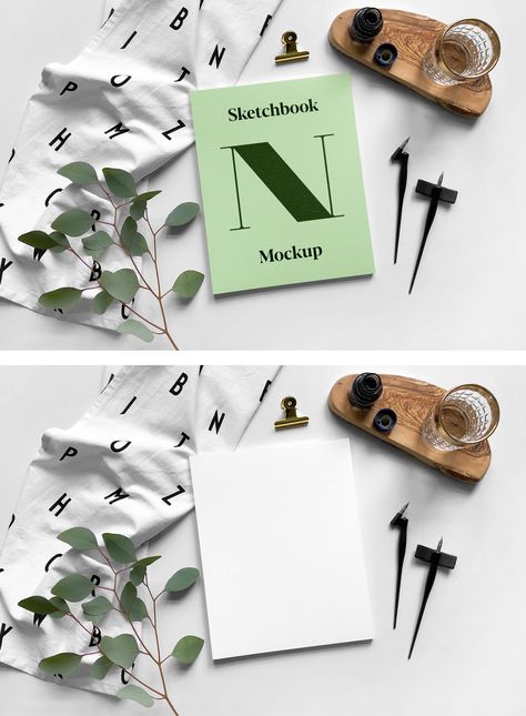 Sketchbook PSD Mockup — Mr.Mockup | Graphic Design Freebies Mockup Graphic Design, Brand Mockup, Graphic Design Freebies, Creative Fabric, Halloween Party Flyer, Product Branding, Sketchbook Project, Business Cards Simple, Design Sketchbook