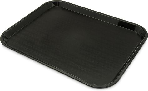 Carlisle FoodService Products Cafe Plastic Fast Food Tray, 14" x 18", Black Fast Food Tray, Cafeteria Tray, School Cafeteria, Food Tray, Food Table, Plastic Trays, Plastic Items, Food Trays, Fast Food Restaurant