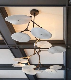 Lindsey Adelman’s Branch Disk Fixture Lindsey Adelman, Western Restaurant, Restaurant Lighting, Bespoke Lighting, Room Chandelier, Statement Lighting, Creative Lighting, Beautiful Lighting, Chinese Restaurant