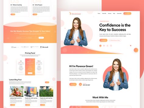 Life Coach Website Design by Mithun Ray✪ Coach Website Design, Life Coach Website, Landing Page Inspiration, Normal Distribution, Desktop Publishing, Coach Website, Agency Website, Wp Themes, Website Layout