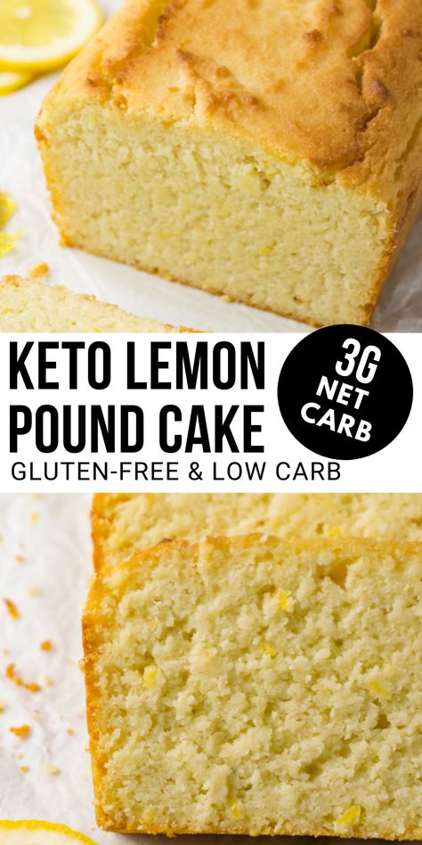 Sliced lemon pound cake on a white parchment paper. Keto Lemon Pound Cake, Gluten Free Pound Cake, Lemon Pound Cake Recipe, Postre Keto, Low Carb Dessert, Keto Cake, Recetas Keto, Lemon Pound Cake, Large Crowd