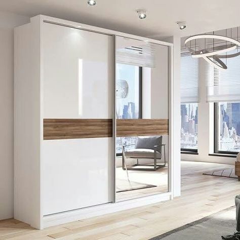 Best Wardrobe Design - GharPedia Bedroom Closet Doors Sliding, Sliding Wardrobe Designs, Mirrored Wardrobe Doors, Wardrobe Laminate Design, Sliding Door Wardrobe Designs, Bedroom Closet Doors, Wardrobe Design Modern, Modern Cupboard Design, Wardrobe Door Designs