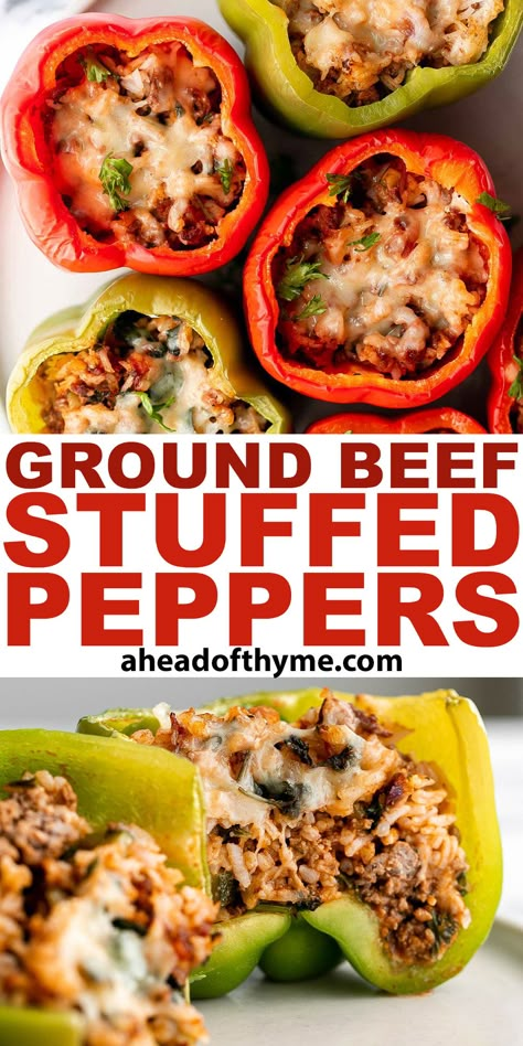 Turkey Stuffed Peppers, Ground Turkey Stuffed Peppers, Stuffed Peppers Beef, Family Dinner Recipe, Stuffed Peppers Recipe, Stuffed Peppers Turkey, Easy Family Dinner, Drumstick Recipes, Healthy Eating Diets