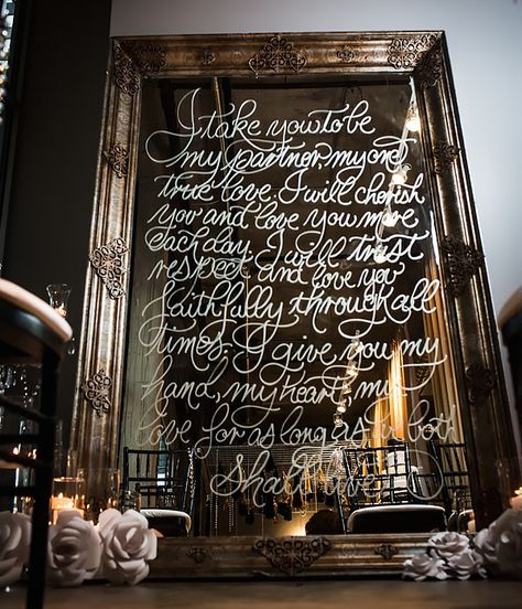 Source: Janet Howard Text On Mirror, Writing On Mirror, Curated Interior, Chanel Wedding, Writing Text, Toronto Houses, Mirror Words, Education Activities, Cute Cafe