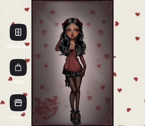 Dark Couqutte, Everskies Aesthetic, Coquette Red, High Fashion, My Pictures, Video Games, Valentines, Dolls, Embroidery