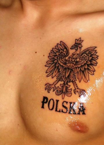 Polish Eagle Tattoo, Memory Tattoos, Polish Tattoos, Polish Eagle, Patriotic Tattoos, Country Tattoos, Back Of Shoulder Tattoo, Mother Tattoos, Eagle Tattoos