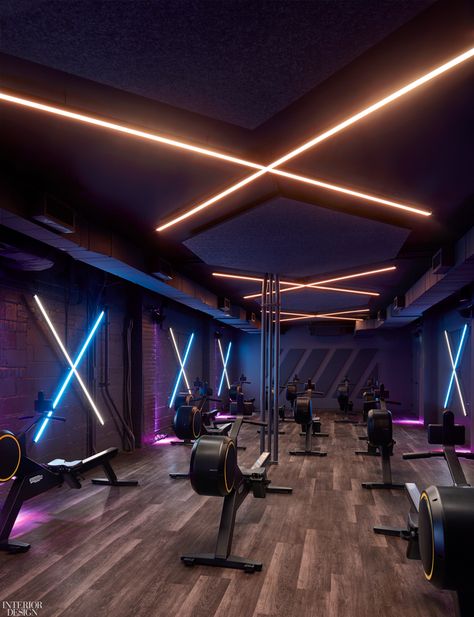 Gym Design Interior Modern, Gym Interior Design Wall, Interior Gym Design, Gym Studio Design, Gym Interior Design Ideas Modern Luxury, Gym Ideas Design Commercial, Fitness Studio Design Ideas, Fitness Gym Interior Design, Black Gym Interior