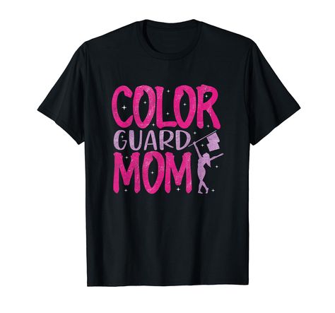 PRICES MAY VARY. Color Guard Mom T-shirt. Makes a great idea for your mother, Godmother, Color Guard coach or Color Guard instructor. Great design for anyone who loves Color Guard or Flag Tosses Events. If you are a proud Color Guard Mom, show your pride and support your special color guard member with this Color Guard Mom tshirt. Wear this tee for games and performances. Lightweight, Classic fit, Double-needle sleeve and bottom hem Color Guard Mom, Color Guard Shirts, Band School, Mom Show, Mom Tshirt, Color Guard, Marching Band, Godmother, Mom Shirt